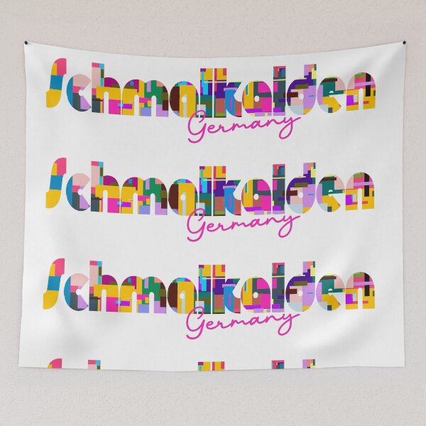 Item preview, Schmalkalden, Germany, Vibrant Abstract City Typography Art designed and sold by Wanderful-roads.
