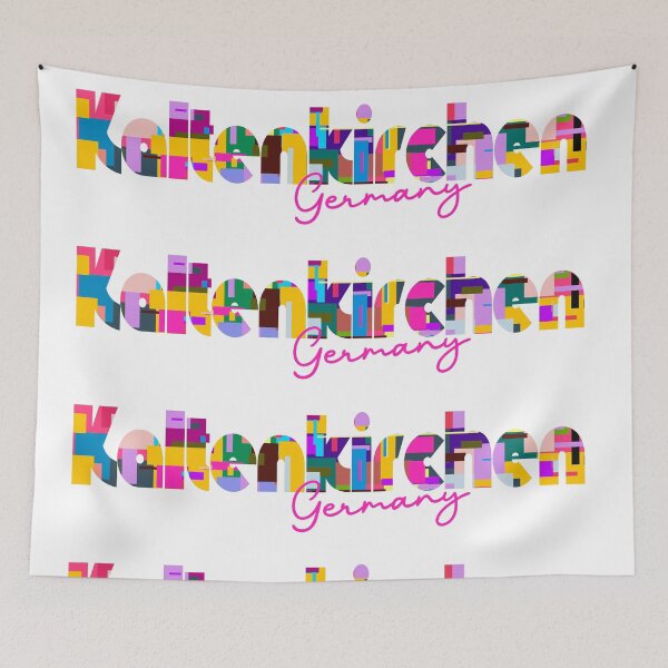 Item preview, Kaltenkirchen, Germany, Vibrant Abstract City Typography Art designed and sold by Wanderful-roads.
