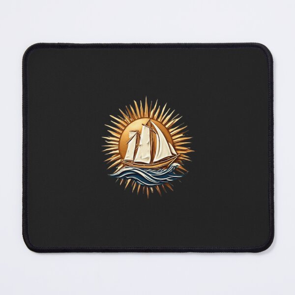 Item preview, Sailing Ship with Sun & Wave | Elysium Echoes Icon 01 designed and sold by Shift-Bloom.