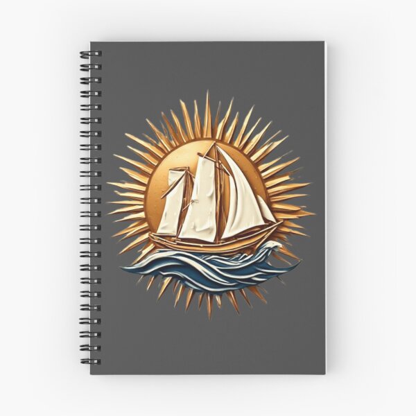 Item preview, Sailing Ship with Sun & Wave | Elysium Echoes Icon 01 designed and sold by Shift-Bloom.