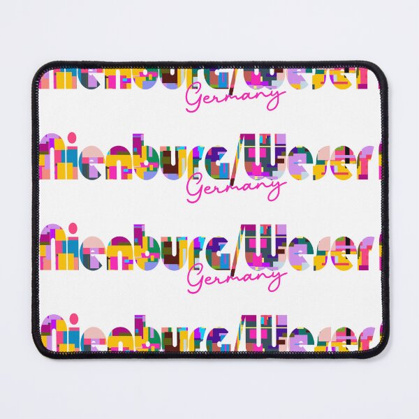 Item preview, Nienburg/Weser, Germany, Vibrant Abstract City Typography Art designed and sold by Wanderful-roads.