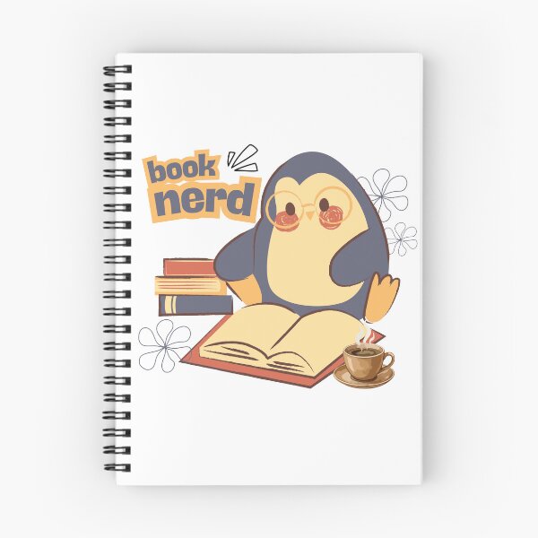 Item preview, Book Nerd Penguin | Cute Blue Penguin Reading with Coffee & Books designed and sold by Cherryontopp03.