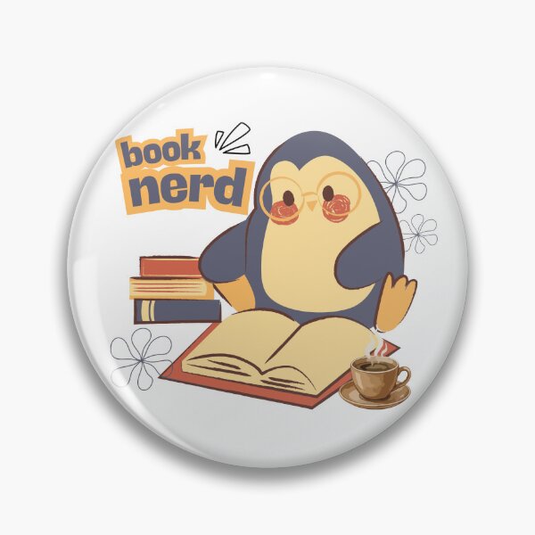 Item preview, Book Nerd Penguin | Cute Blue Penguin Reading with Coffee & Books designed and sold by Cherryontopp03.