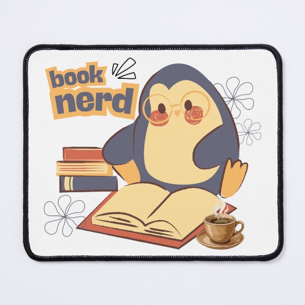Item preview, Book Nerd Penguin | Cute Blue Penguin Reading with Coffee & Books designed and sold by Cherryontopp03.