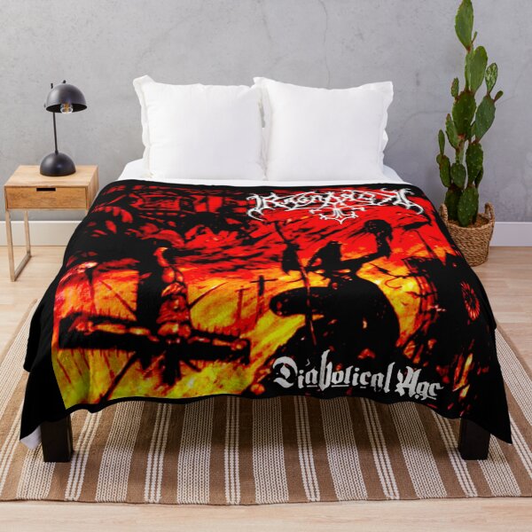 Item preview, Red Yellow Background With Death Metal Typography designed and sold by MosiqueUnique.