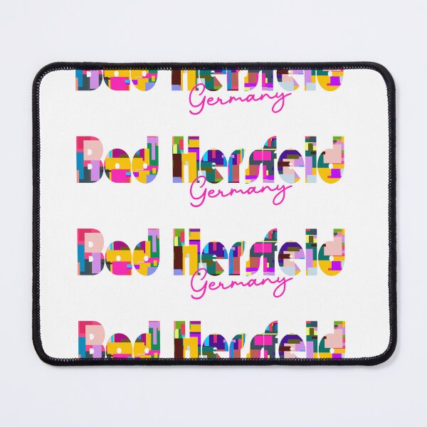 Item preview, Bad Hersfeld, Germany, Vibrant Abstract City Typography Art designed and sold by Wanderful-roads.