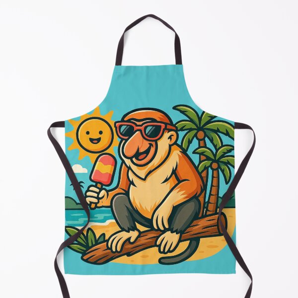 Item preview, Funny Proboscis Monkey Vacation - Summer Holiday Cartoon designed and sold by Wild-way Art.