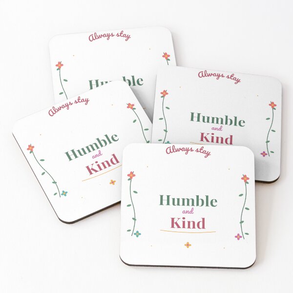 Aperçu de l'œuvre Restez toujours humble et bienveillant | Citation inspirante florale bohème | Design typographique positif créée et vendue par SLAYTHESPACE.