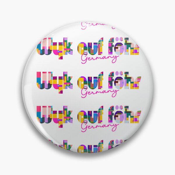 Item preview, Wyk auf Föhr, Germany, Vibrant Abstract City Typography Art designed and sold by Wanderful-roads.