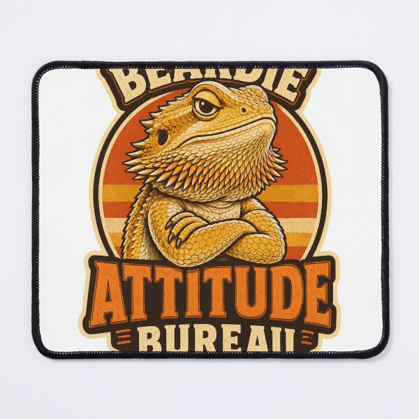 Item preview, Beardie Attitude Bureau Funny Lizard Badge designed and sold by fantasyy.