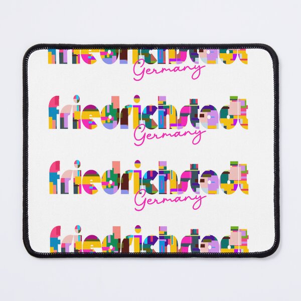 Item preview, Friedrichstadt, Germany, Vibrant Abstract City Typography Art designed and sold by Wanderful-roads.