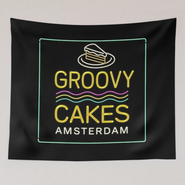 Item preview, Groovy Cakes Amsterdam Logo – Retro Design designed and sold by killem667.