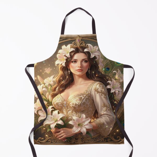 Item preview, Art Nouveau Lily & Peacock Lady designed and sold by FotoworldEdel.