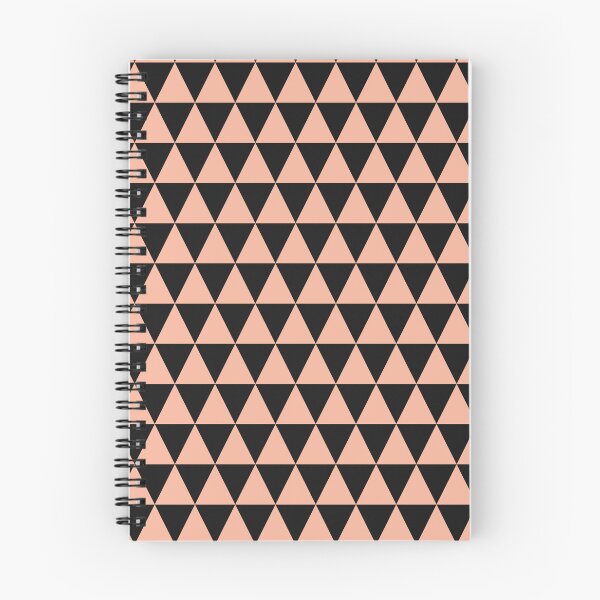 Item preview, Black And Peach Triangle Grid Pattern designed and sold by pattern-archive.