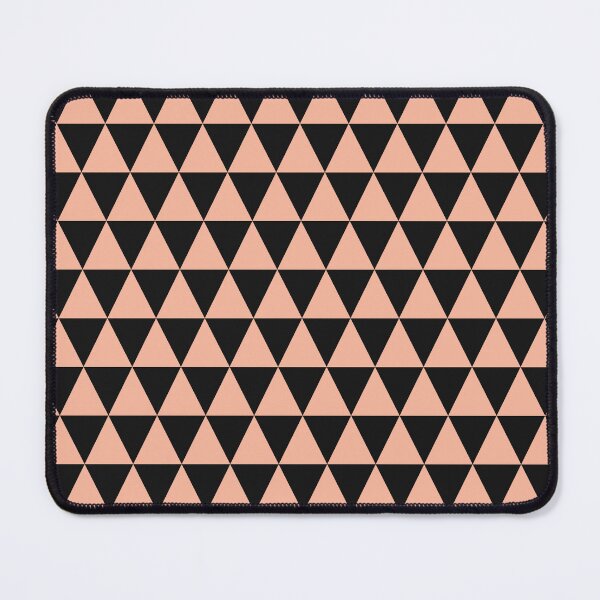Item preview, Black And Peach Triangle Grid Pattern designed and sold by pattern-archive.