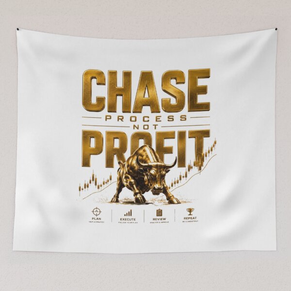 Item preview, Chase Process Not Profit Trading Motivation Design designed and sold by PipForgeStudio .