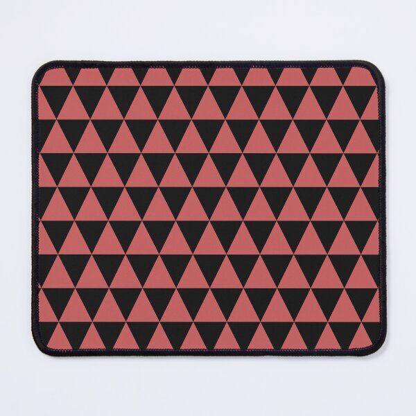 Item preview, Black And Pastel Red Triangle Grid Pattern designed and sold by pattern-archive.