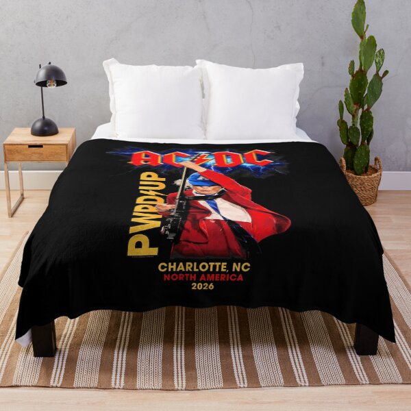 Item preview, Vintage ACDC Power Up Charlotte Tour Rock Guitarist Lightning Design designed and sold by playrify.