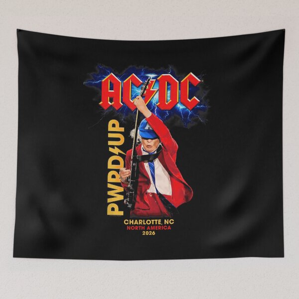 Item preview, Vintage ACDC Power Up Charlotte Tour Rock Guitarist Lightning Design designed and sold by playrify.