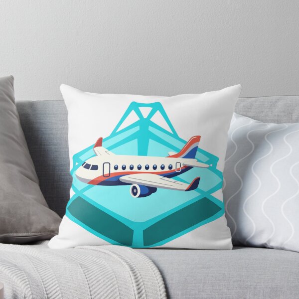 Item preview, Cute Airplane Flying Over Turquoise Bridge designed and sold by MigWhimsy.