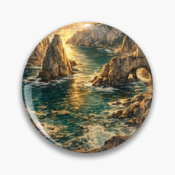 Item preview, Sea Arch Formation: Dramatic Coastal Rocks Ocean Sunrise Seascape designed and sold by irfanshikh.