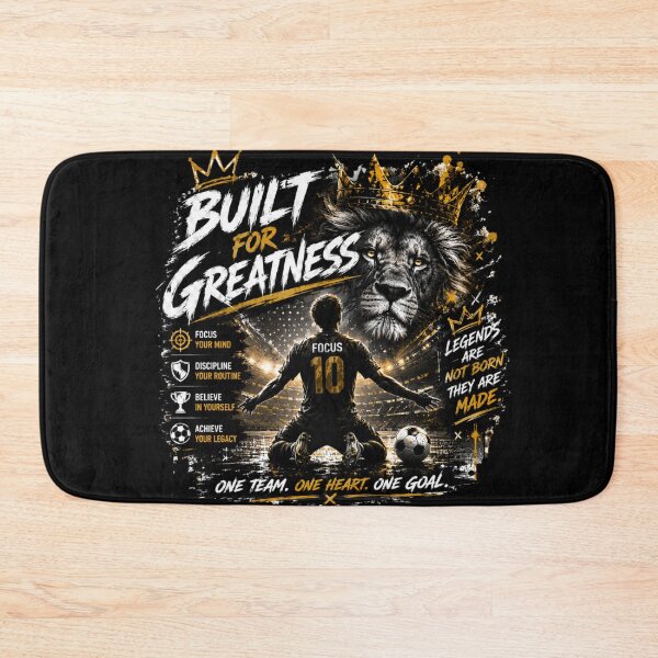 Item preview, Built for Greatness – Motivational Soccer Lion Design designed and sold by LegendCourt.