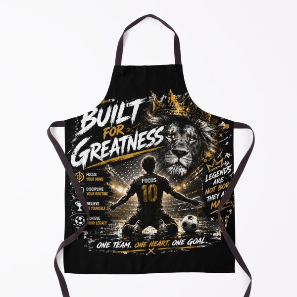 Item preview, Built for Greatness – Motivational Soccer Lion Design designed and sold by LegendCourt.