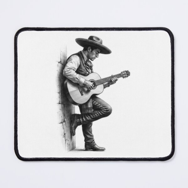 Item preview, El Mariachi – Classical Pencil Sketch designed and sold by BoldConcept43.
