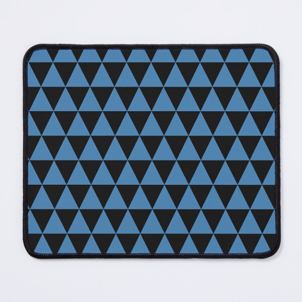 Item preview, Black And Steel Blue Triangle Grid Pattern designed and sold by pattern-archive.