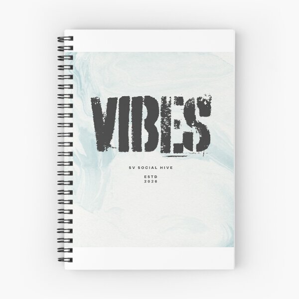 Item preview, Blue Marbled Background - Vibes in black Tshirt design designed and sold by SVSocialH.