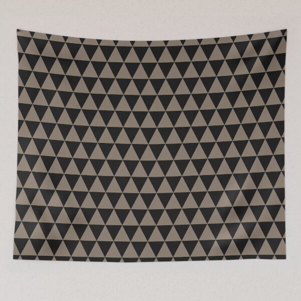 Item preview, Black And Taupe Triangle Grid Pattern designed and sold by pattern-archive.