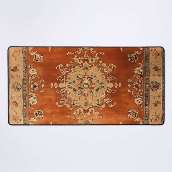 Item preview, Vintage Orange Terracotta Persian Floral Oriental Royal Rug Pattern designed and sold by GrinGalore.