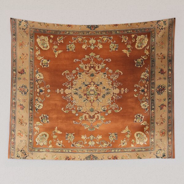 Item preview, Vintage Orange Terracotta Persian Floral Oriental Royal Rug Pattern designed and sold by GrinGalore.