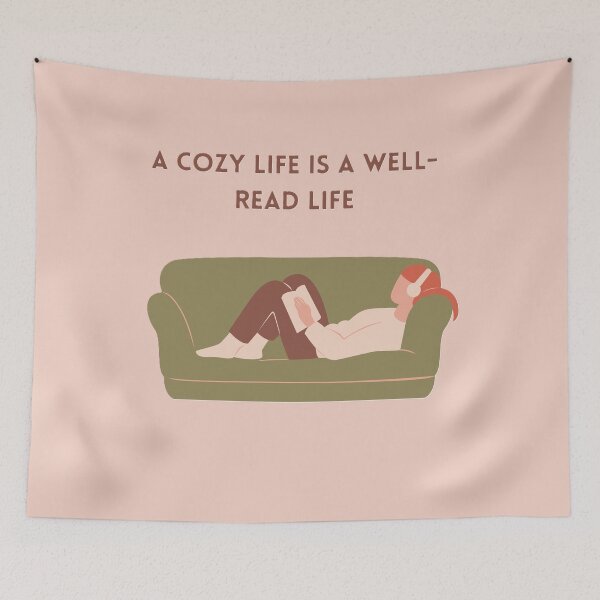 Item preview, A cozy life is a well-read life designed and sold by creativityisfun.