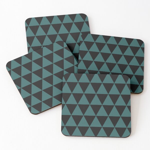 Item preview, Black And Teal Triangle Grid Pattern designed and sold by pattern-archive.