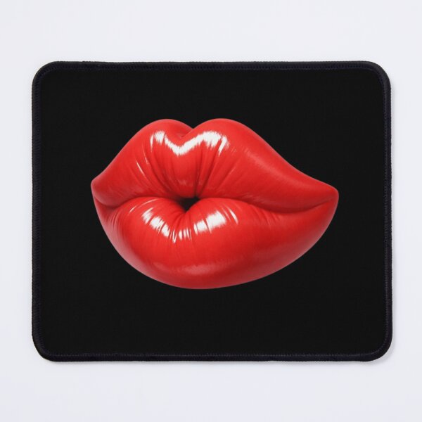 Item preview, Floating 3D Kiss Lips – Glossy Red Cartoon Style designed and sold by Timeless Junction.