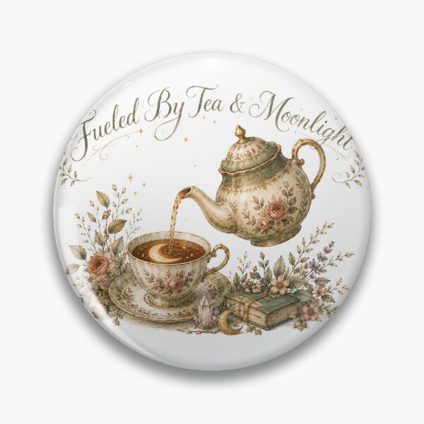 Item preview, Fueled By Tea and Moonlight — Tea Witch Cottagecore Shirt designed and sold by DreamelleStudio.