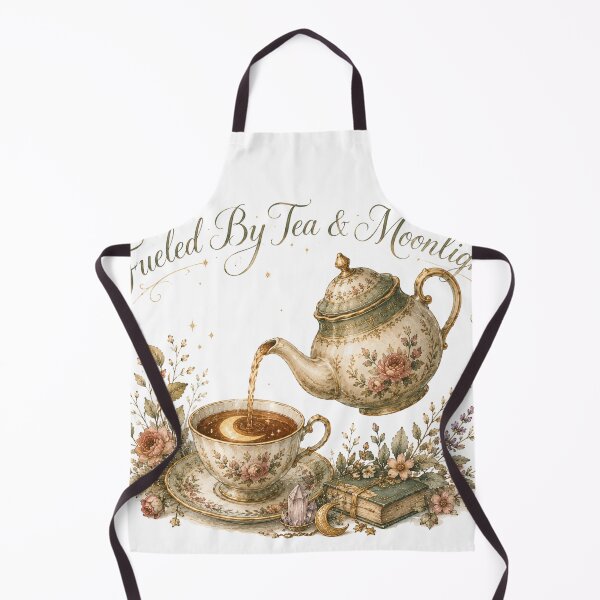 Item preview, Fueled By Tea and Moonlight — Tea Witch Cottagecore Shirt designed and sold by DreamelleStudio.