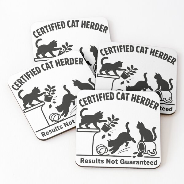 Item preview, Certified Cat Herder designed and sold by Tin Robot Co..