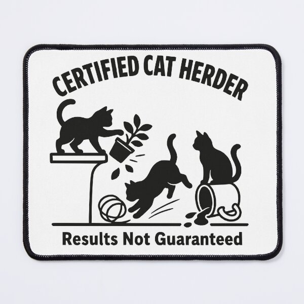 Item preview, Certified Cat Herder designed and sold by Tin Robot Co..