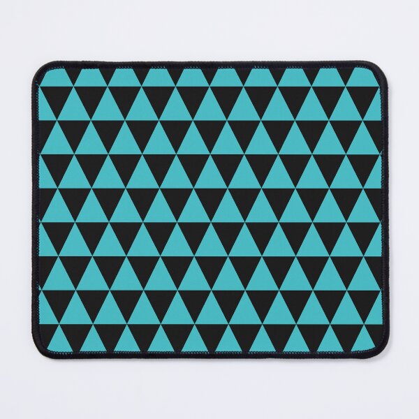 Item preview, Black And Turquoise Triangle Grid Pattern designed and sold by pattern-archive.