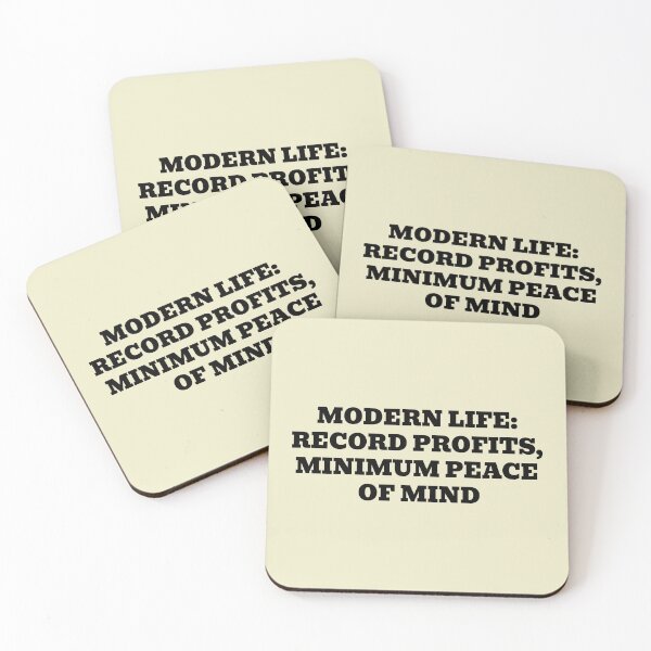 Item preview, Modern Life Record Profits Minimum Peace of Mind designed and sold by WakeNBake-Tees.
