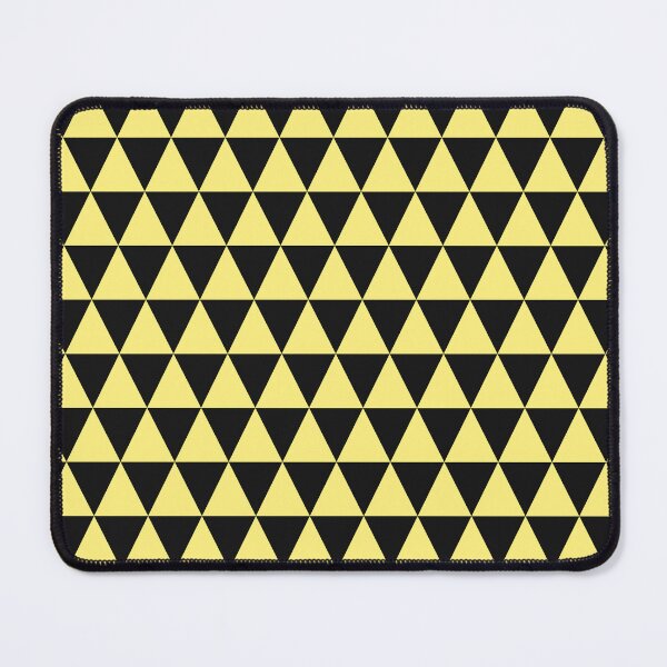 Item preview, Black And Yellow Triangle Grid Pattern designed and sold by pattern-archive.
