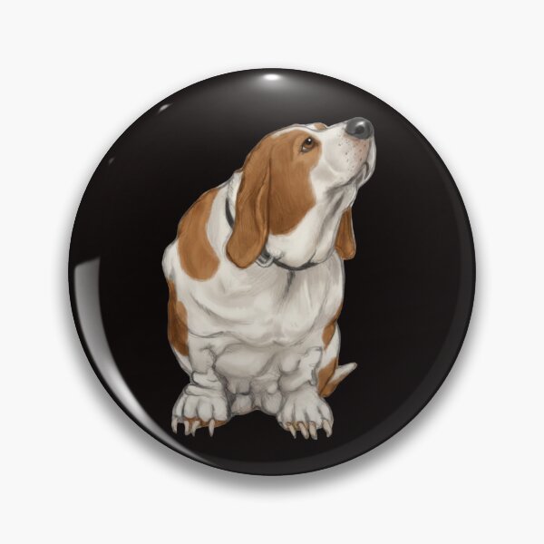 Item preview, Basset Hound Illustration, DOG Breed, Cute Animal Art designed and sold by JoyfulWhimsy.