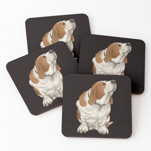 Item preview, Basset Hound Illustration, DOG Breed, Cute Animal Art designed and sold by JoyfulWhimsy.