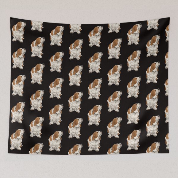 Item preview, Basset Hound Illustration, DOG Breed, Cute Animal Art designed and sold by JoyfulWhimsy.