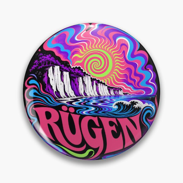 Item preview, Rügen Chalk Cliffs Psychedelic Travel designed and sold by HoshisWorld2018.