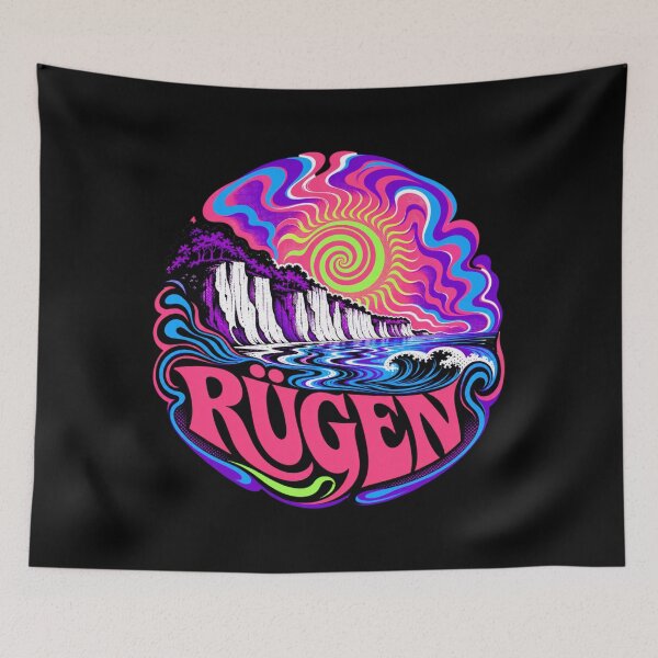 Item preview, Rügen Chalk Cliffs Psychedelic Travel designed and sold by HoshisWorld2018.