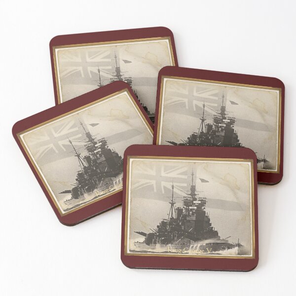 Item preview, HMS King George V Retro Battleship Print . Vintage Naval Warship Design designed and sold by The store under the battleship :).