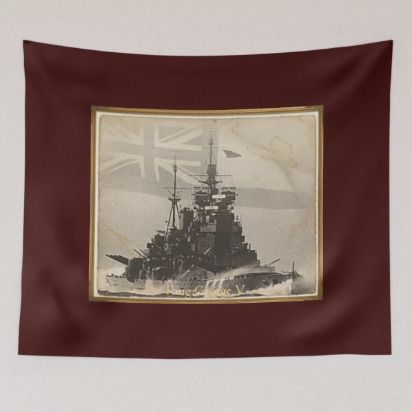 Item preview, HMS King George V Retro Battleship Print . Vintage Naval Warship Design designed and sold by The store under the battleship :).
